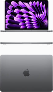 Apple unveils the new 13- and 15‑inch MacBook Air with the powerful M3 chip in grey colour